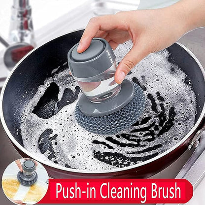HydroScrub | All-in-One Soap Dispensing Steel Mesh Brush