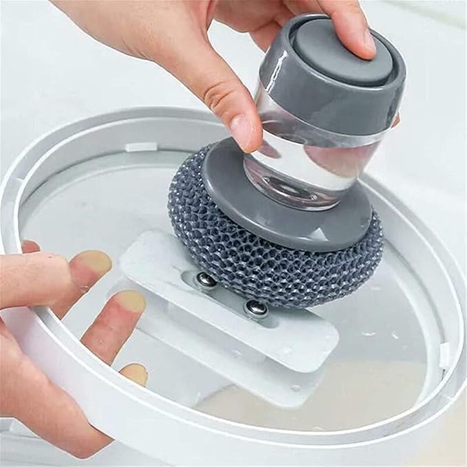 HydroScrub | All-in-One Soap Dispensing Steel Mesh Brush