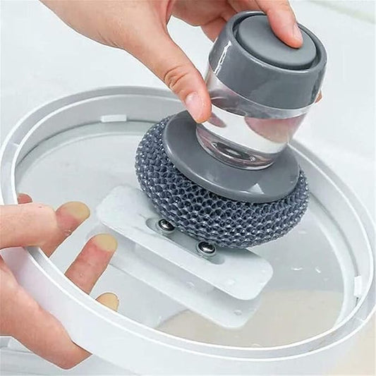 HydroScrub | All-in-One Soap Dispensing Steel Mesh Brush