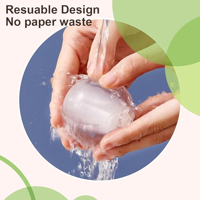 Rinsing LintiBall clean under water for reuse