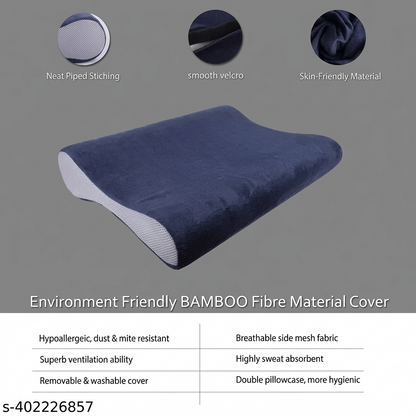 Ivorynest | Contour Memory Pillow – Ergonomic Cervical Neck Support Pillow with Breathable Bamboo Cover